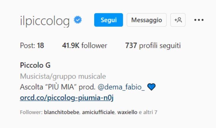 I followers di Piccolo G