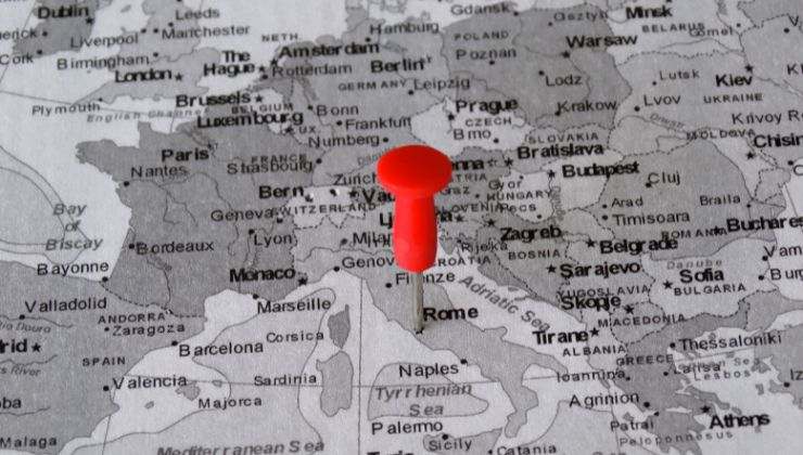 Roma nella cartina 