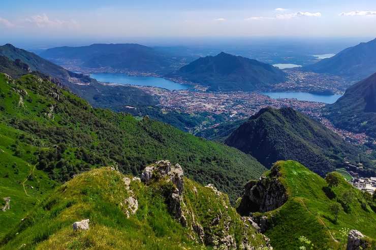 Panorama Lago di Como Bivacco Magnodeno