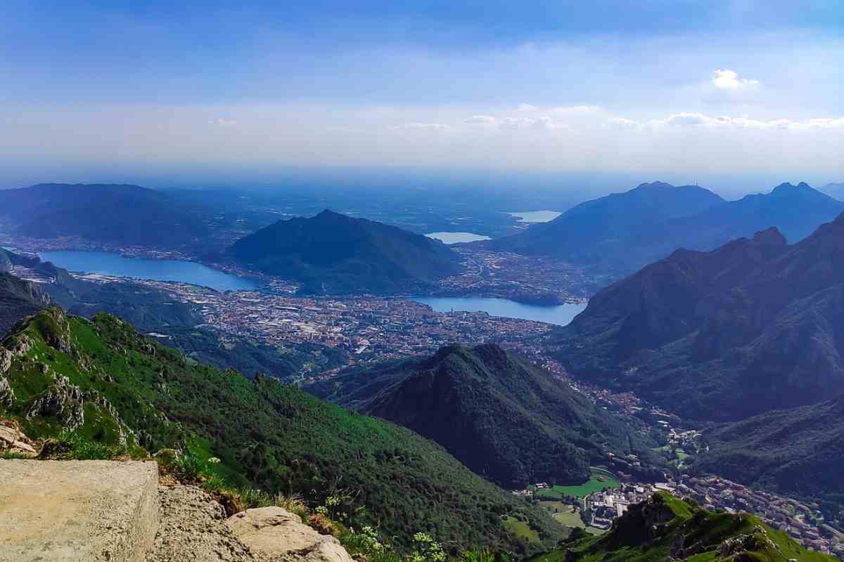 Panorama Lago di Como Bivacco Magnodeno