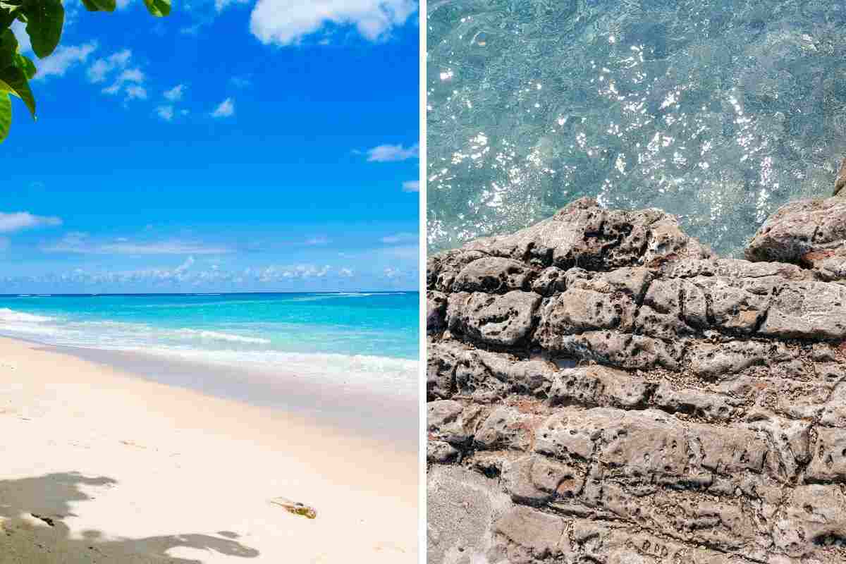 Scogli o spiaggia per l'abbronzatura?