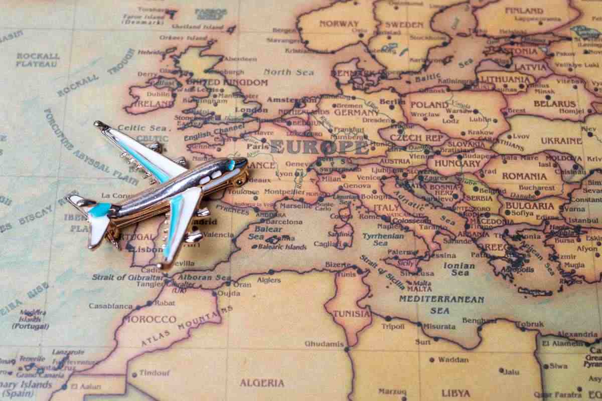 mappa europa aereo